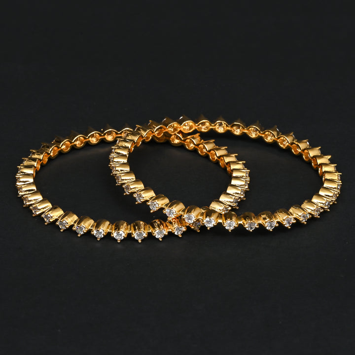 CZ Gold Finish Bangle