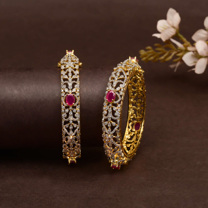 CZ Ruby Bangles