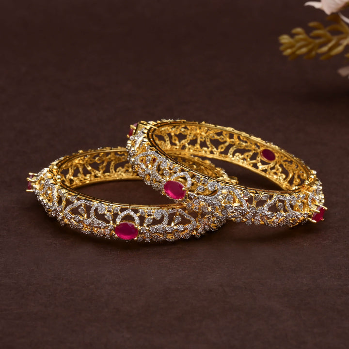 CZ Ruby Bangles