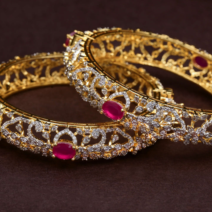 CZ Ruby Bangles
