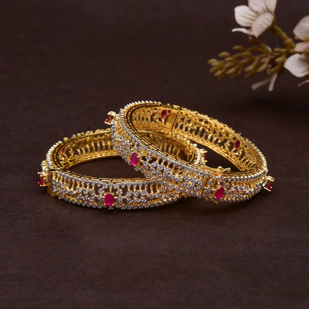 CZ Ruby Bangles