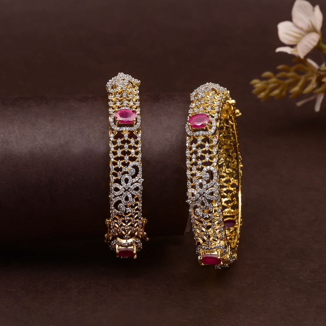 CZ Ruby Bangles