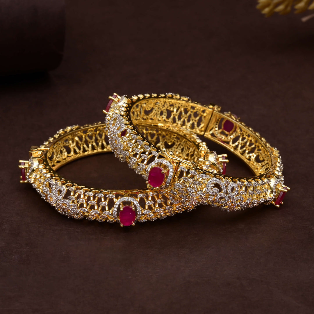 CZ Ruby Bangles