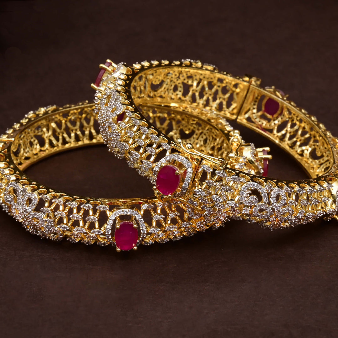 CZ Ruby Bangles