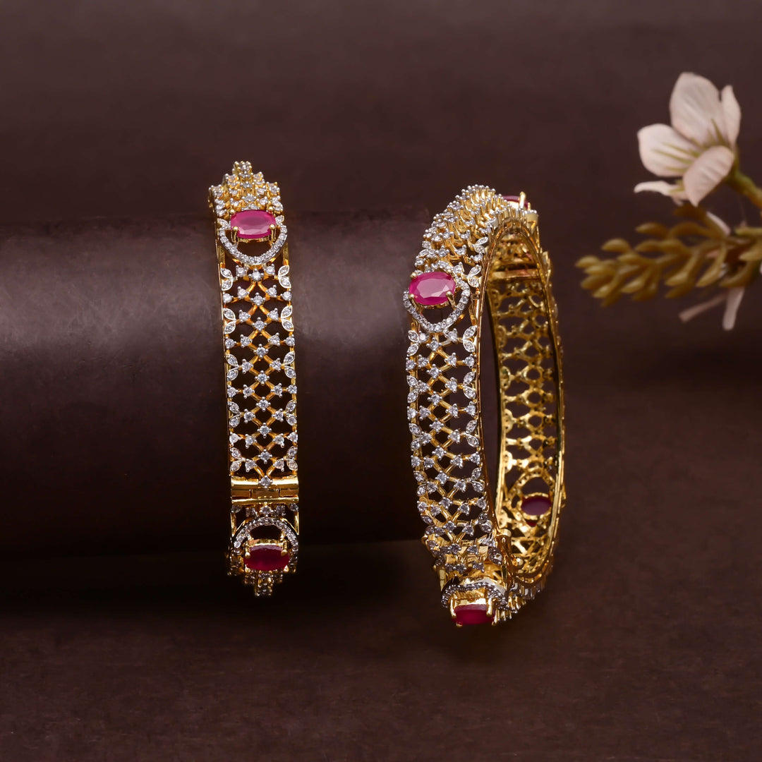 CZ Ruby Bangles