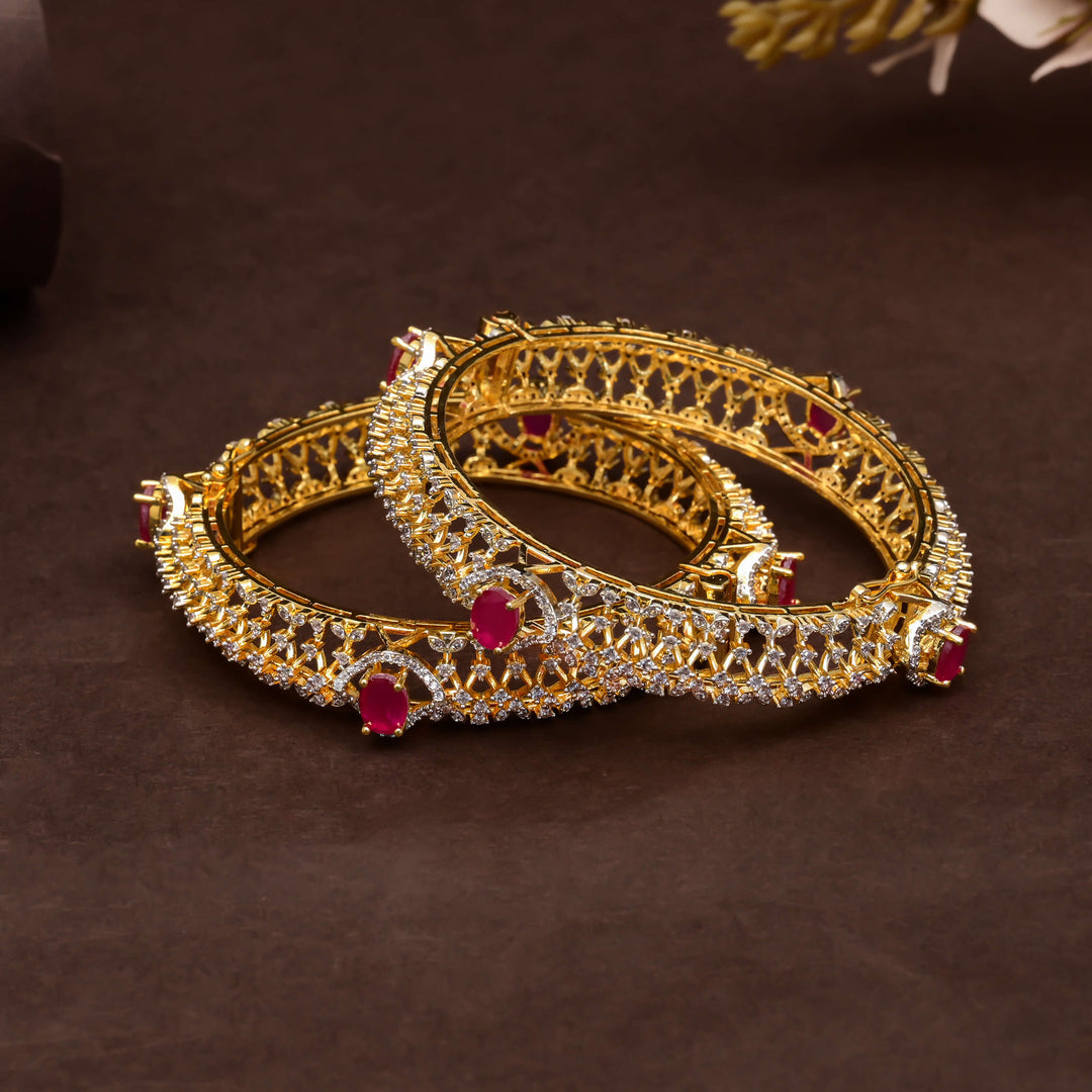 CZ Ruby Bangles