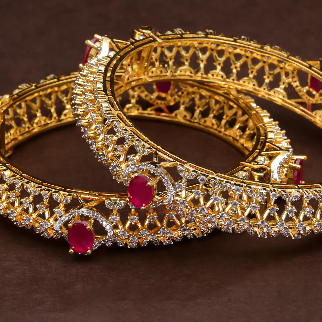 CZ Ruby Bangles