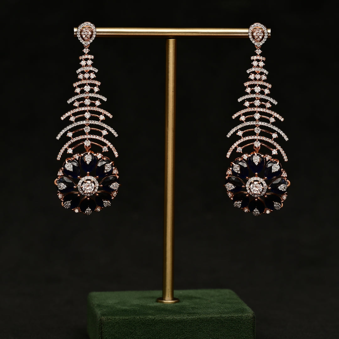 CZ Rose Gold Earrings
