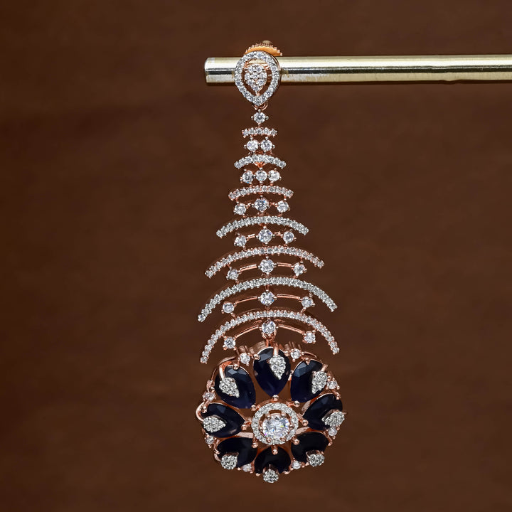 CZ Rose Gold Earrings