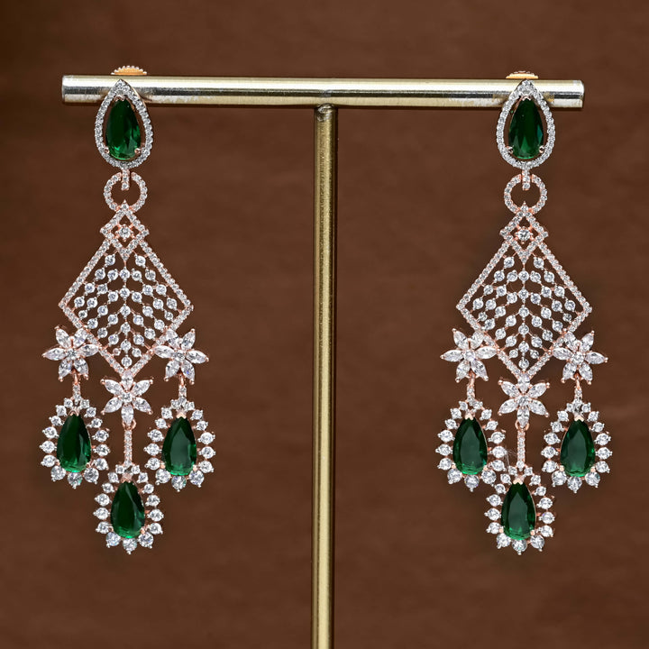CZ Emerald Earrings