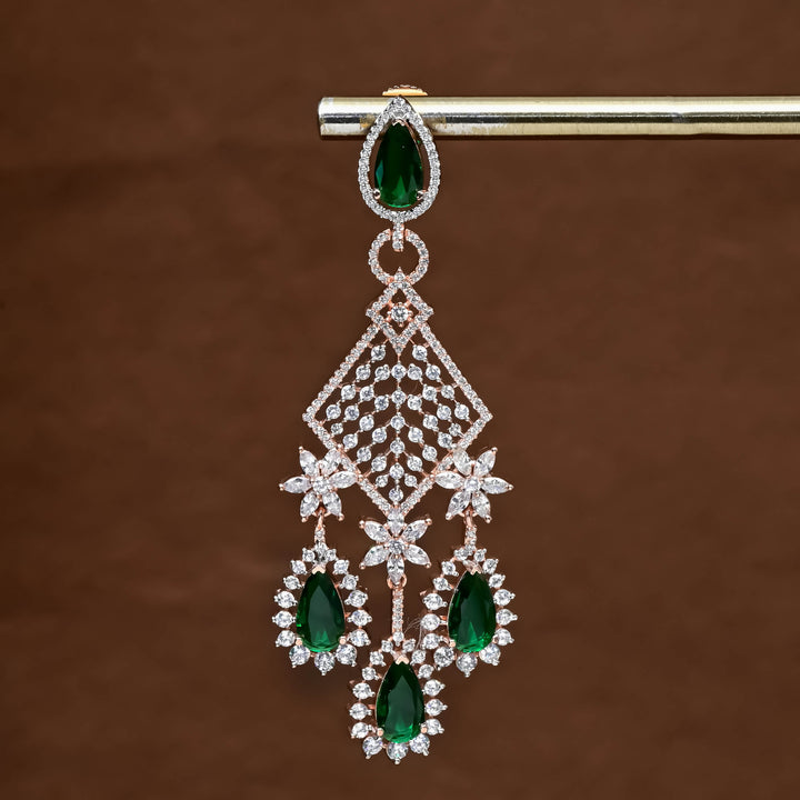 CZ Emerald Earrings
