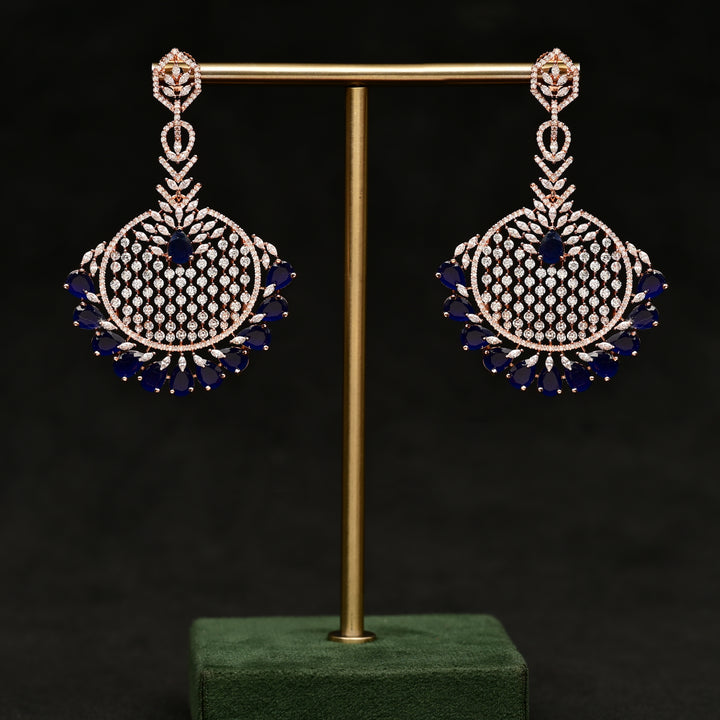 CZ Blue Sapphire Earrings