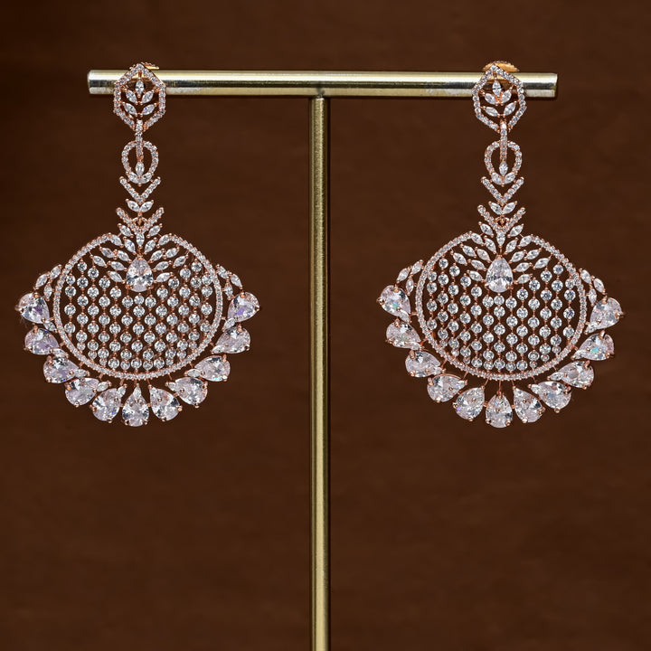 CZ Rose Gold Earrings