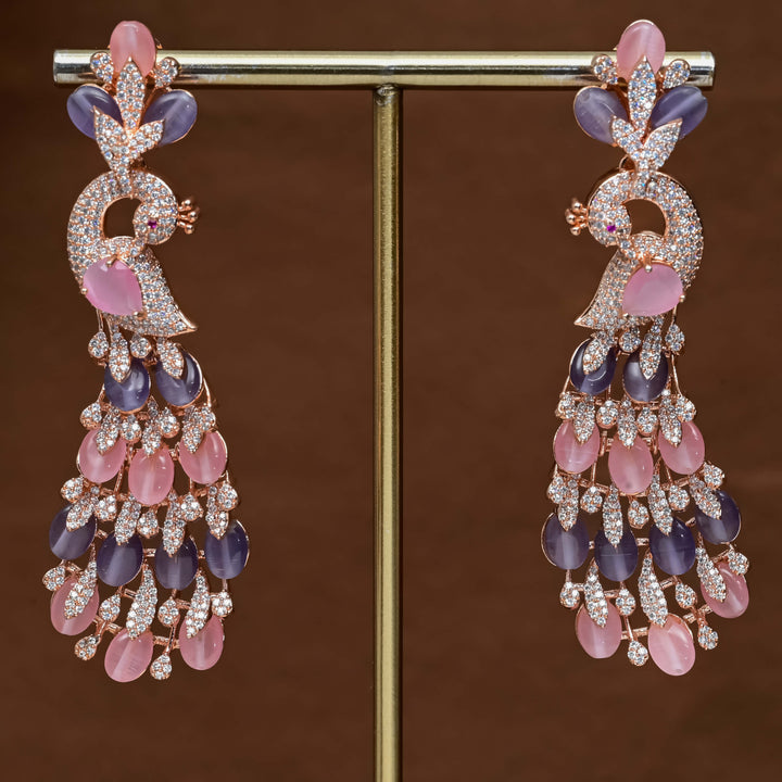CZ Rose Gold Earrings