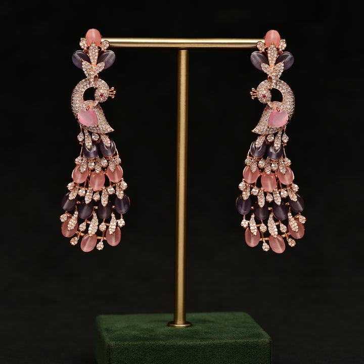 CZ Rose Gold Earrings