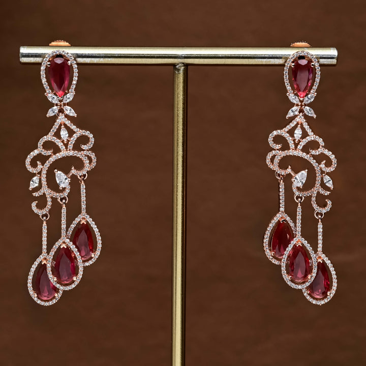CZ Rose Gold Earrings