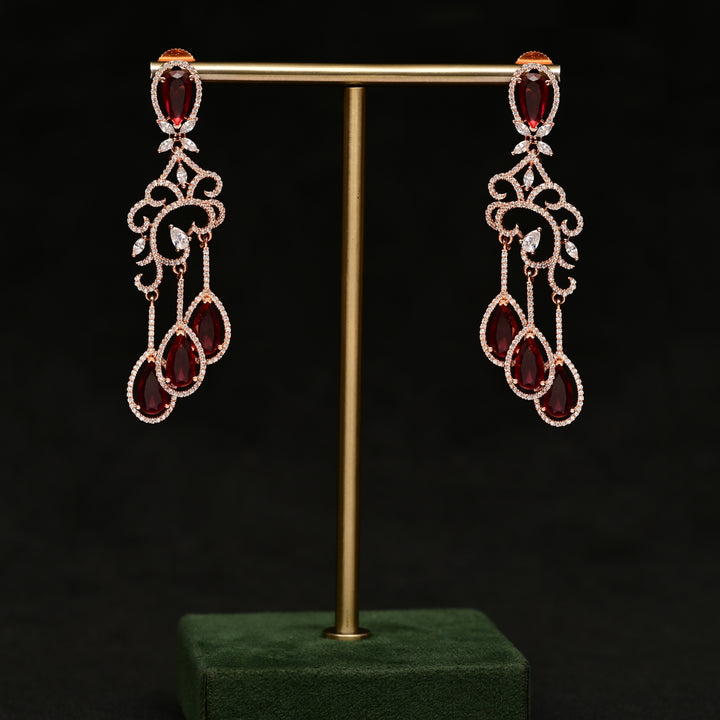CZ Rose Gold Earrings
