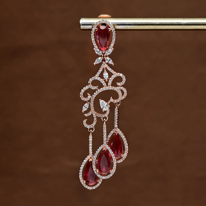 CZ Rose Gold Earrings