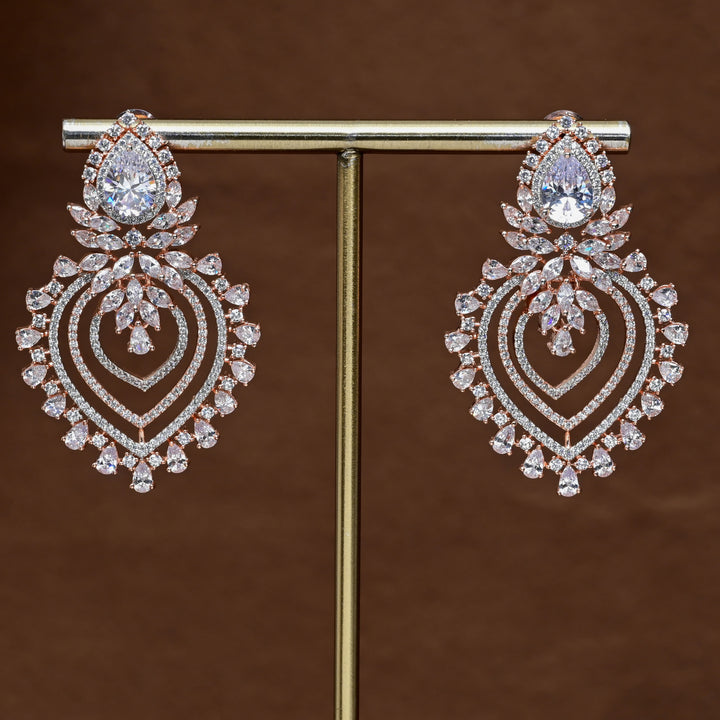 CZ Rose Gold Earring