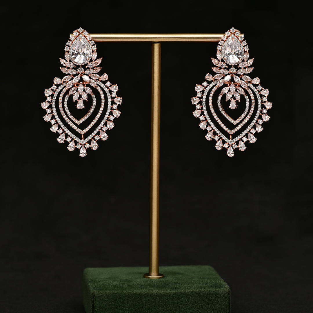 CZ Rose Gold Earring