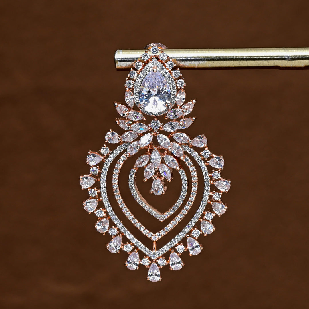 CZ Rose Gold Earring