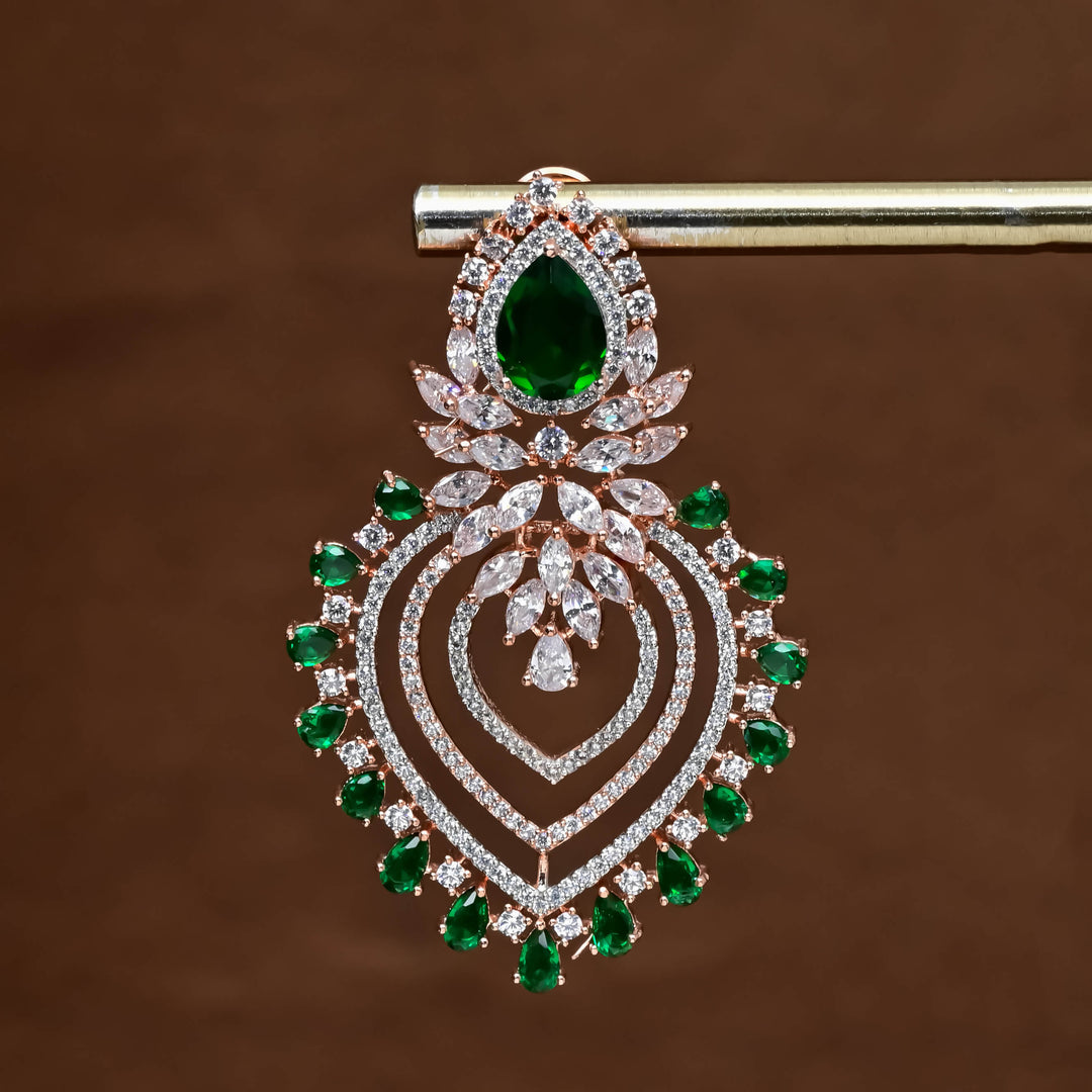 CZ Emerald Earrings