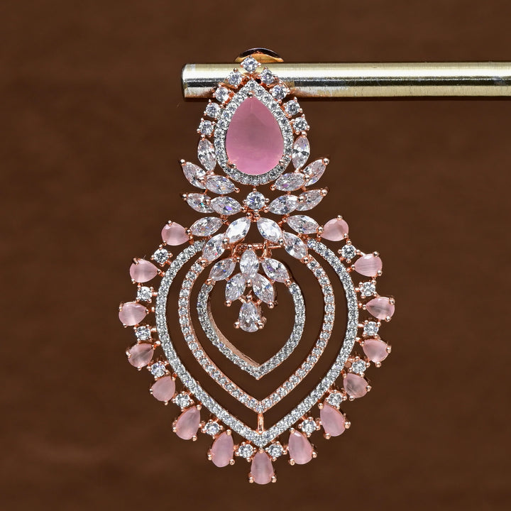 CZ Rose Gold Earrings
