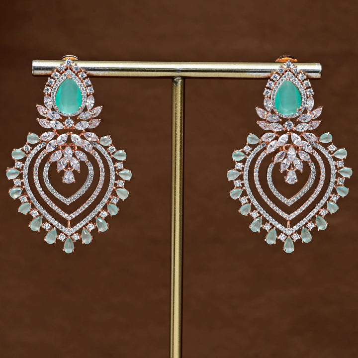CZ Rose Gold Earrings