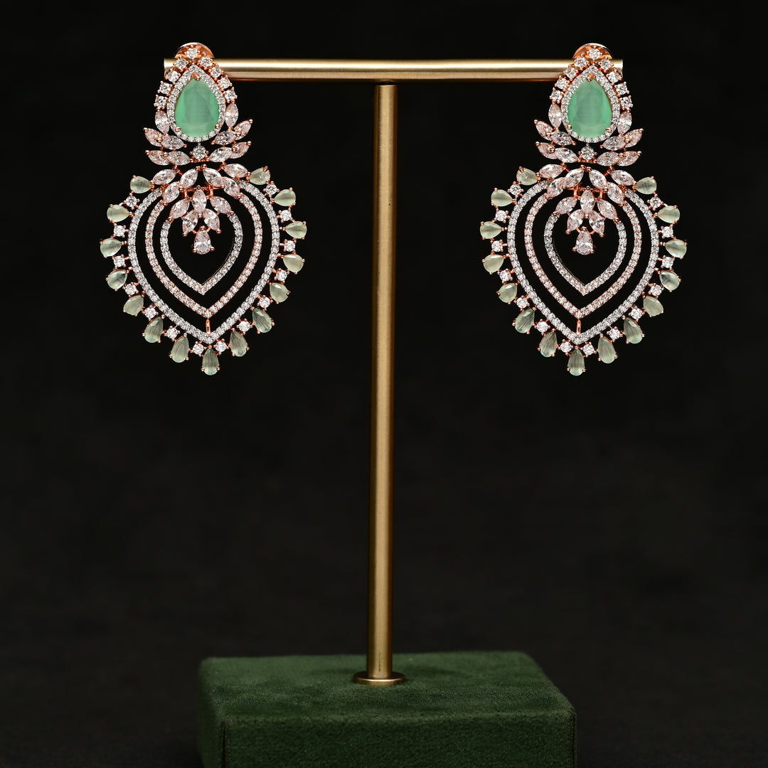CZ Rose Gold Earrings