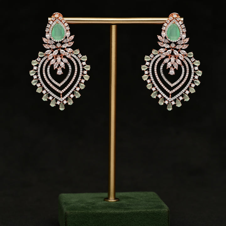 CZ Rose Gold Earrings