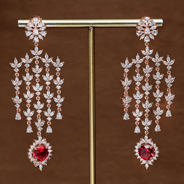 CZ Rose Gold Earrings