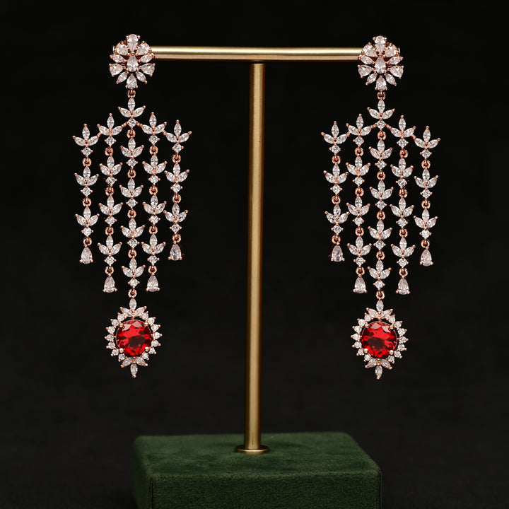 CZ Rose Gold Earrings