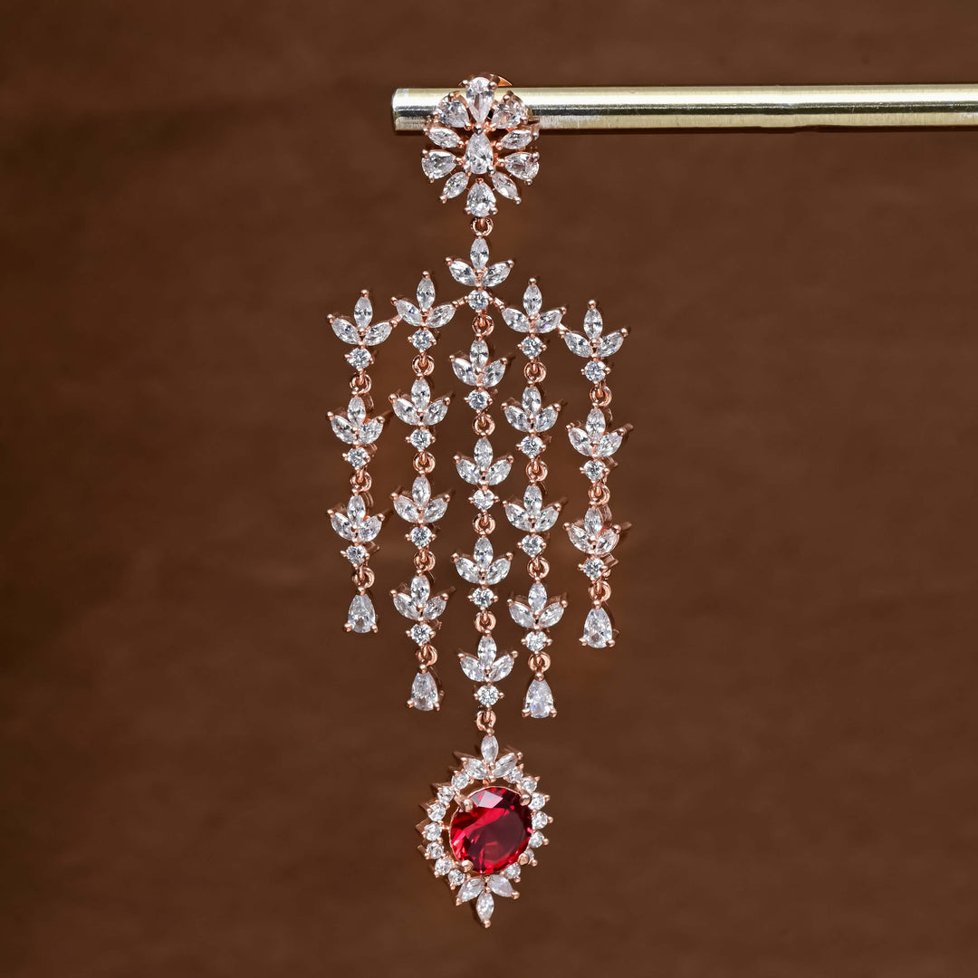 CZ Rose Gold Earrings