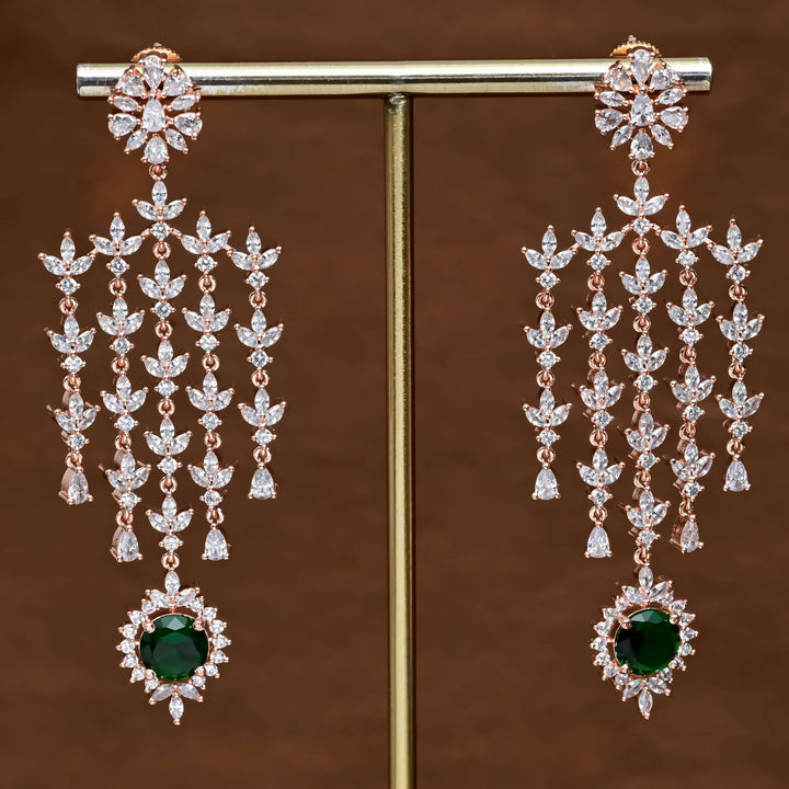 CZ Rose Gold Earrings
