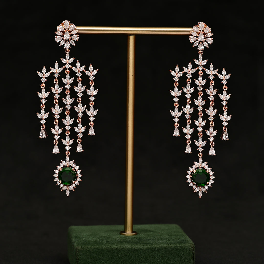 CZ Rose Gold Earrings