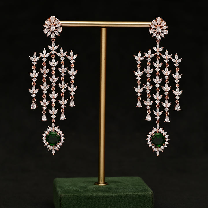CZ Rose Gold Earrings