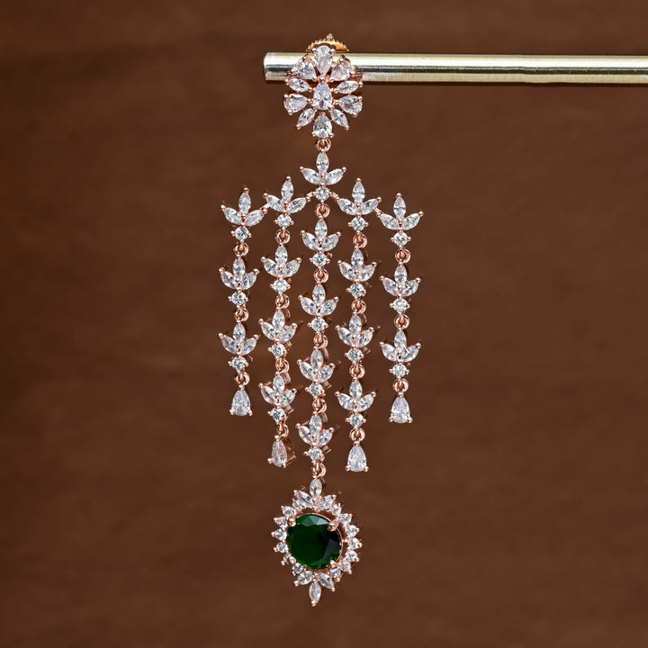CZ Rose Gold Earrings