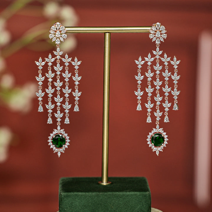 CZ Rose Gold Earrings
