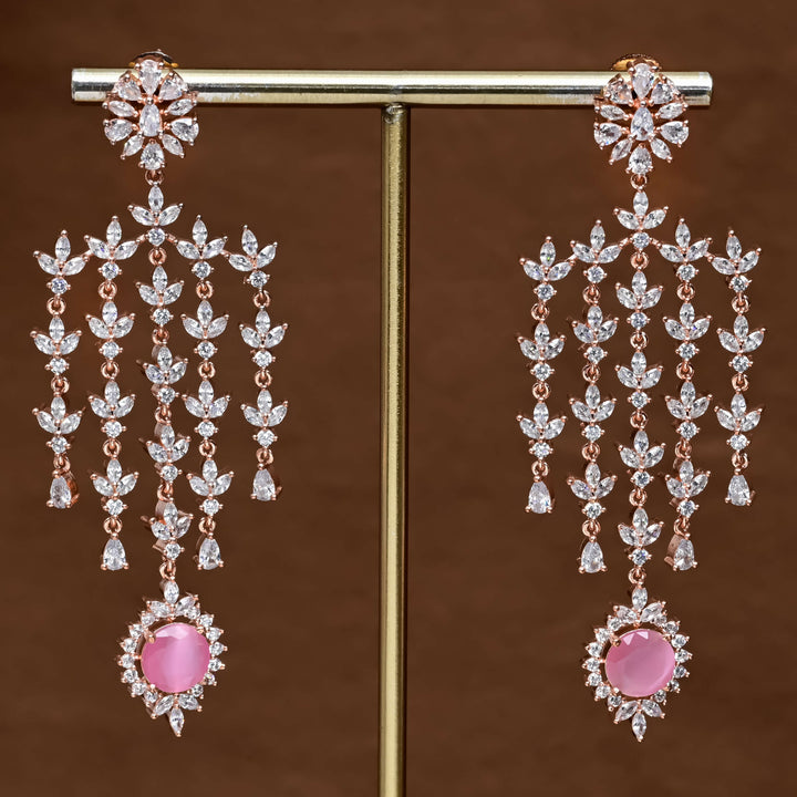 CZ Rose Gold Earrings