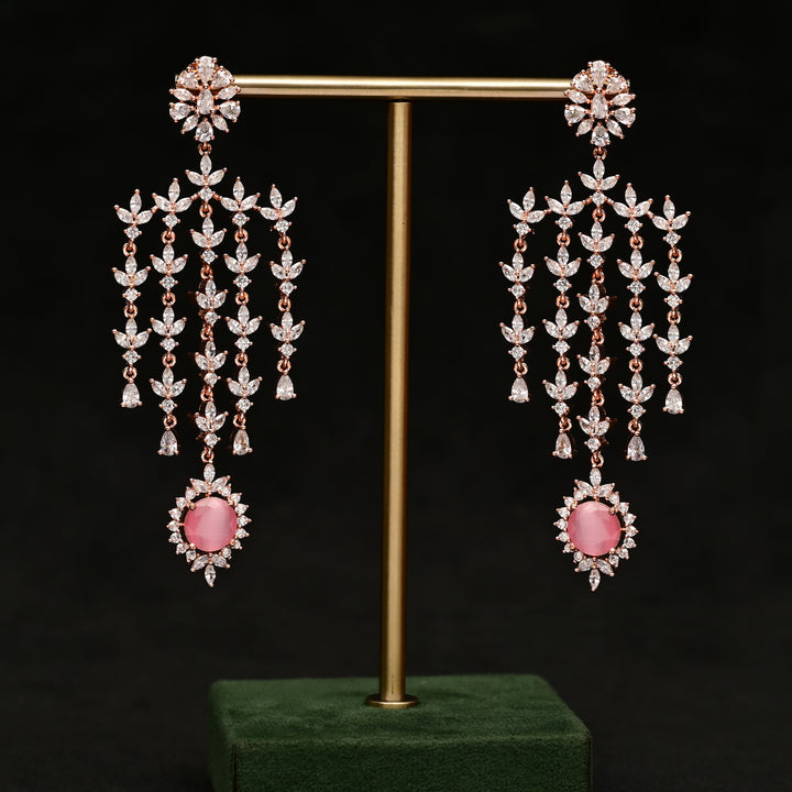 CZ Rose Gold Earrings