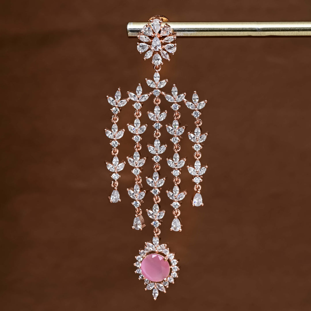 CZ Rose Gold Earrings