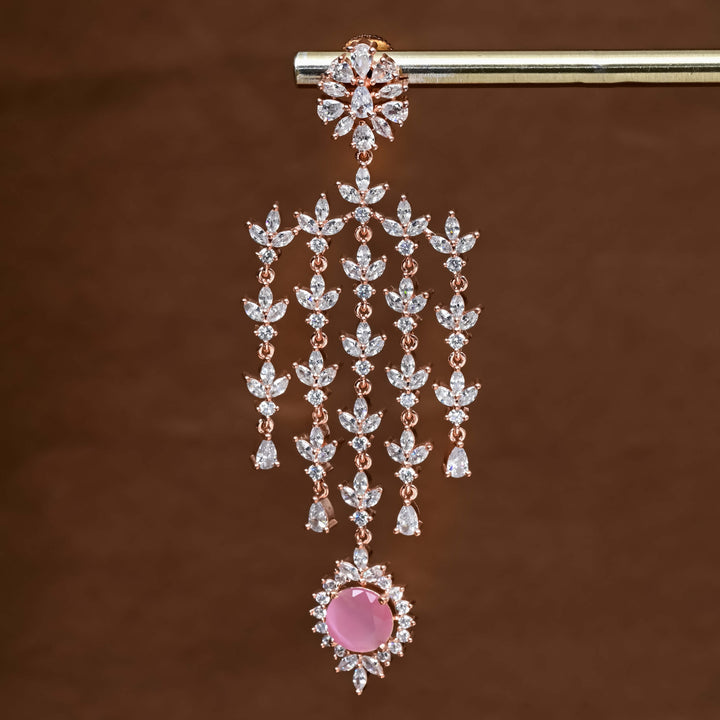 CZ Rose Gold Earrings