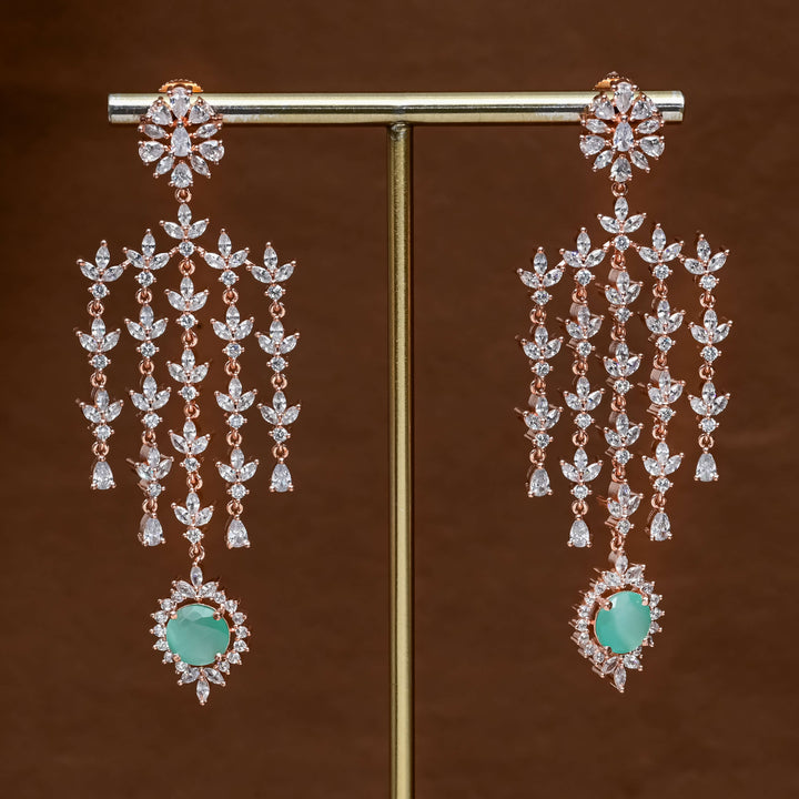 CZ Rose Gold Earrings