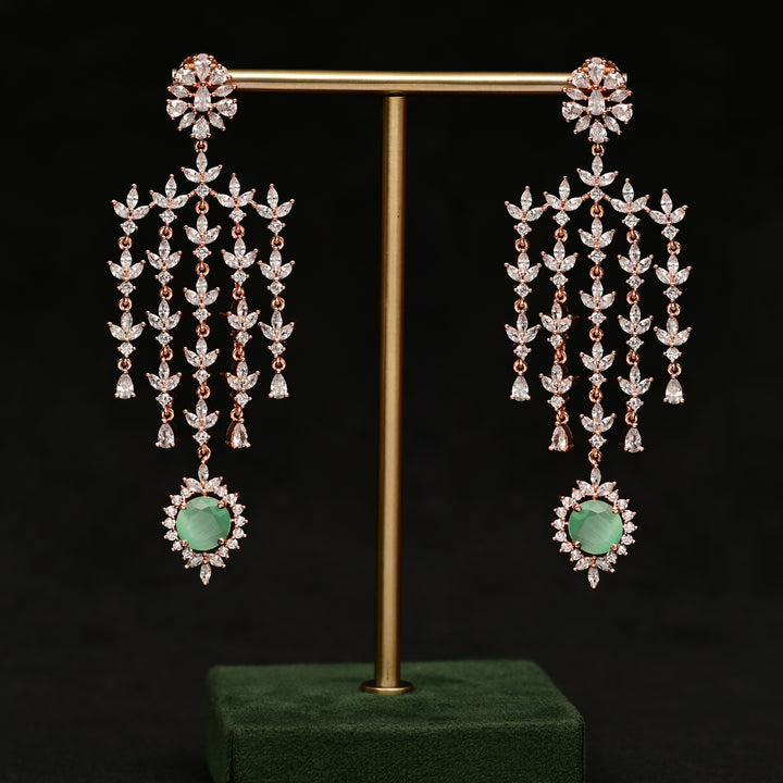 CZ Rose Gold Earrings