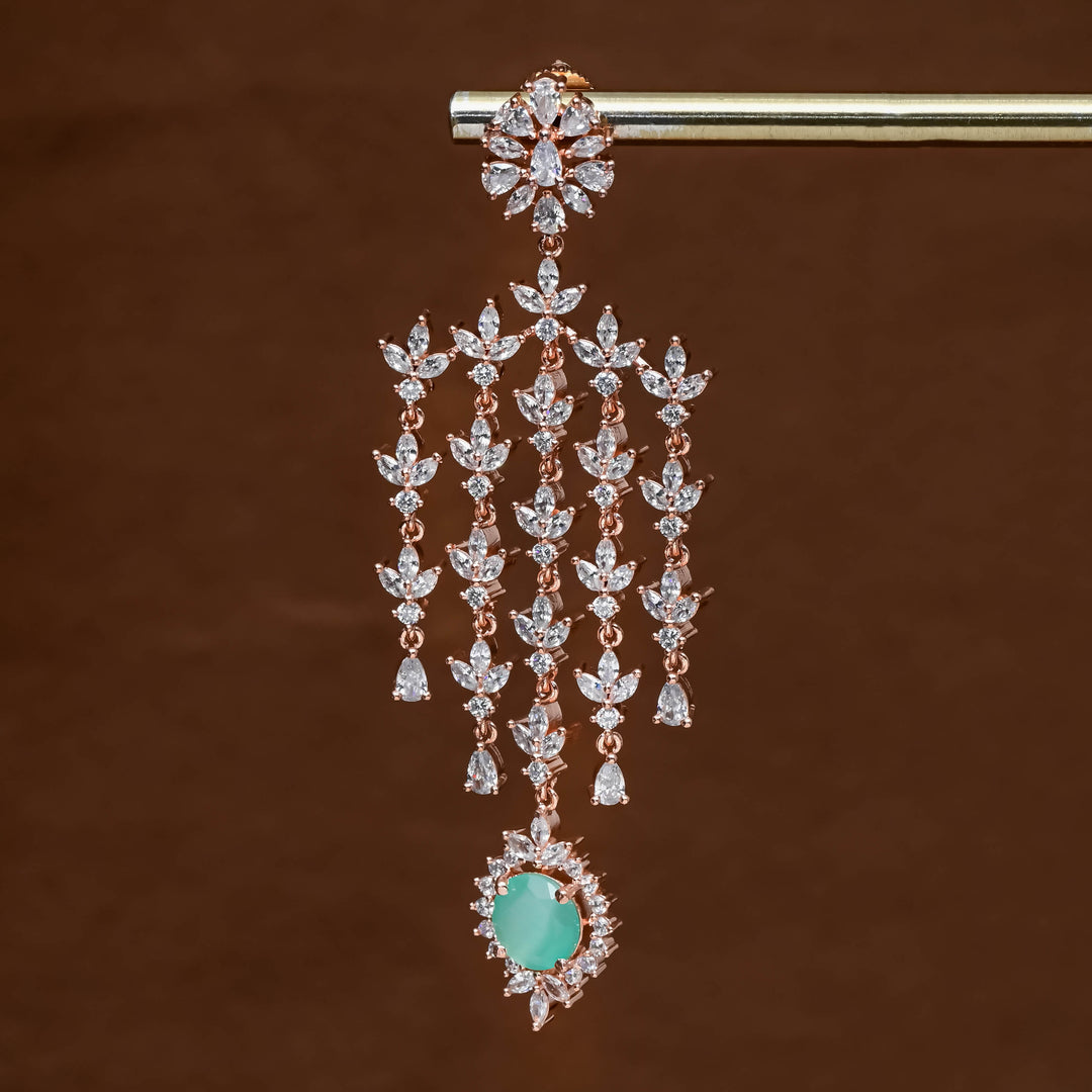 CZ Rose Gold Earrings