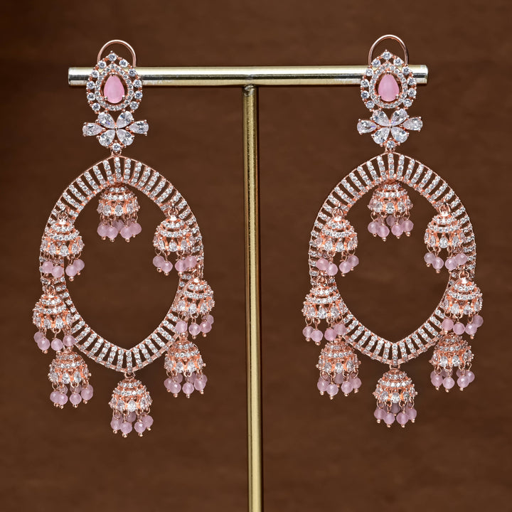 CZ Rose Gold Earrings
