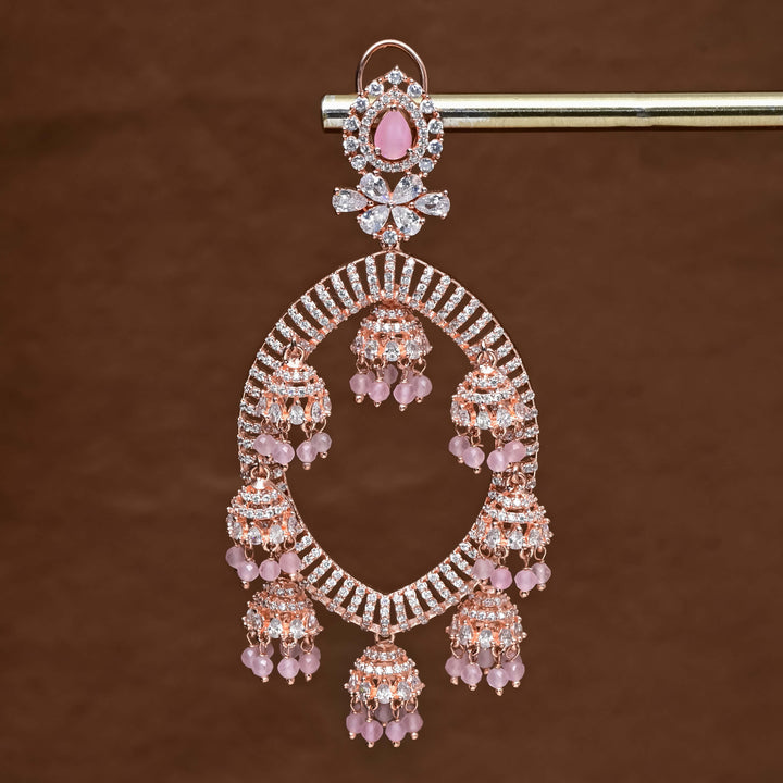 CZ Rose Gold Earrings