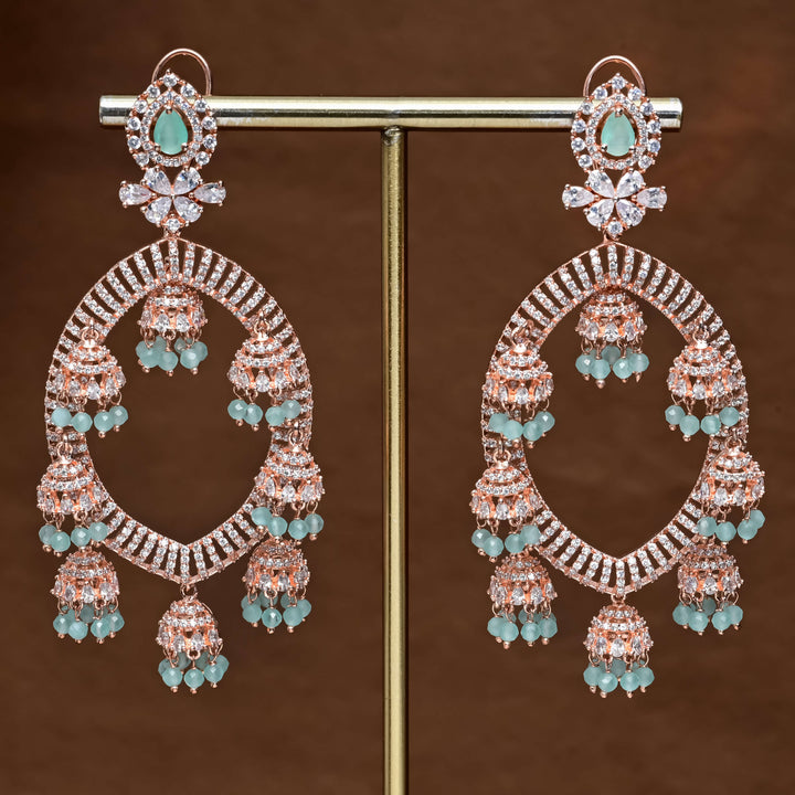 CZ Rose Gold Earrings