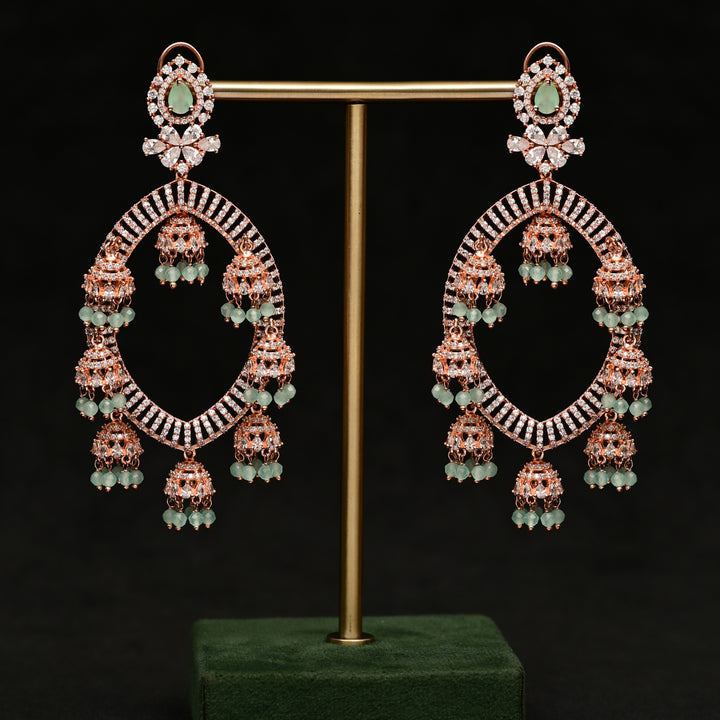 CZ Rose Gold Earrings