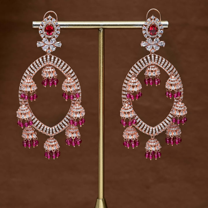 CZ Rose Gold Earrings